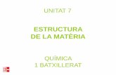 ESTRUCTURA DE LA MATÈRIA - xtec.catrdavila/quimica1rbat/resumunitat7.pdf · Model de Bohr Primer postulat L’electró gira al voltant del nucli en òrbites circulars ben definides