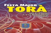 Festa Major TORÀ - portada | Ajuntament de Torà · També vull recordar aquí el Sr. Albert Brau i Bagà ... J. ROIG Electricitat - Aigua - Calefacció ... NIT JOVE Lloc: Pavelló