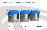 Bombas de Achique (DW) - neptunopumps.comdw... · Bomba sumergible eléctrica para drenaje, fabricada en aluminio y acero inoxidable a prueba de ácidos. Para minas, plantas eléctricas