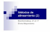 Métodos de alineamiento (2) - webdiis.unizar.eswebdiis.unizar.es/asignaturas/Bio/wp-content/uploads/2015/05/5BAlineamiento1.pdf · m, n (e.g., C. elegans and C. briggsae): ~100 x