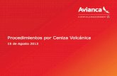 15 de Agosto 2013 - icao.int · observaciones y experiencias sobre las operaciones en aéreas contaminadas por ceniza volcánica • Si se encuentran observaciones significativas