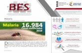 Malaria 16 Boletín... · Durante el año 2018 se ha presentado predominio de infección por P. falciparum con ... En lo observado para la semana 17, se identifica que los eventos