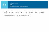 Presentación de PowerPoint - incaa.gob.arincaa.gob.ar/2017-/20112017/reporte_de_prensa_20-11-17_mdqfest.pdf · maestro en La Feliz _. Clarín - Nota - Spot - Tapa Ver Recorte ...