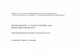BIOLOGÍA Y GEOLOGÍA de BACHILLERATO Biologia/BACHILLERATO... · Actividades de recuperación para alumnos con materias pendientes de 1º de Bachillerato 7 Medidas de atención a