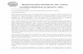 MUNICIPALIDAD PROVINCIAL DEL CUSCO - peru.gob.pe · Mensual del Alcalde Provincial la cantidad de S ... mediante Informe N° 138-2013-SG/MPC, de fecha ... el Artículo 41° de la