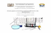 Guía para examen extraordinario de Química I · Propiedades generales del agua y naturaleza corpuscular de la materia 4 Usos del agua en la vida cotidiana 4 Estados de la materia:
