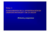Tema 1: FUNDAMENTOS DE LA INVESTIGACIÓN EN CIENCIAS ...webpersonal.uma.es/de/jmpaez/websci/BLOQUEI/PresentabloqueI/Tema1.pdf · Para la Organización Mundial de la Salud, lo que