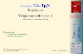 Proyecto MaTEX Razones Trigonom´etricas I MaTEX · Razones de ´angulos complementarios 3.3. Reduccion de razones al 1o cuadrante • Para angulos suplementarios • Para angulos