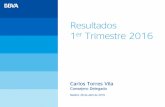 Resultados 1 Trimestre 2016 - BBVA · 28 de abril de 2016 Resultados 1 2 er Trimestre 2016 Este documento se proporciona únicamente con fines informativos siendo la información