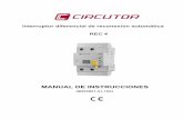 Interruptor diferencial de reconexión automática REC 4docs.circutor.com/docs/M202B01-01.pdf · El equipo dispone de dos modos de funcionamiento, Manual o Automático, seleccionables