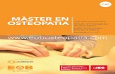 MÀSTER EN OSTEOPATIA Escola d’Osteopatia de Barcelona idEC ... · Aquest programa té com a objectiu fonamental capacitar l’alumnat per a l’exercici clínic com a osteòpates,