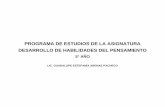 PROGRAMA DE ESTUDIOS DE LA ASIGNATURA DESARROLLO DE ...conexiones.dgire.unam.mx/wp-content/uploads/2017/09/Producto-11... · Literatura, Inglés, Etimologías Grecolatinas, Biología,
