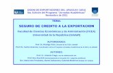 SEGURO DE CREDITO A LA EXPORTACION generales/downloadables... · Seguro de Crédito a la Exportación, FCEA, UdelaR (Jornadas Académicas UEU, nov/2011) 4 1. Introducción 1.2. METODOLOGIA