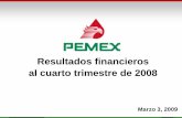 Resultados financieros al cuarto trimestre ... - ri.pemex.comri.pemex.com/files/content/dcf_ccw_0812_e_Nota Precautoria.pdf3 Contenido Principales aspectos de 2008 Acontecimientos
