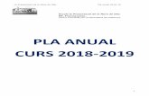 PLA ANUAL CURS 2018-2019 - franciscanesvilassardemar.org · acuradament cada pla individualitzat d’atenció. Revisar la planificació acurada i sistematitzada dels programes i calendaris