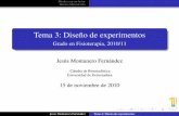 Tema 3: Diseño de experimentos - matematicas.unex.esmatematicas.unex.es/~jmf/Archivos/Tema_3_Diseño_experimentos.pdf · Tema 3: Diseño de experimentos Grado en Fisioterapia, 2010/11