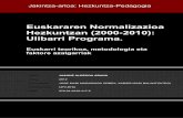 Euskararen Normalizazioa Hezkuntzan (2000-2010): Ulibarri ... · Euskararen Normalizazioa Hezkuntzan (2000-2010): Ulibarri Programa. Euskarri teorikoa, metodologia eta faktore azalgarriak