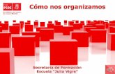 COMO NOS ORGANIZAMOS - web.psoe.esweb.psoe.es/source-media/000000648000/000000648399.pdf · Secretaría de Formación “Sois socialistas no para amar en silencio vuestras ideas ni