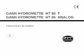 GANN HYDROMETTE HT 85 T GANN HYDROMETTE HT 85 ANALOG · Instrucciones de empleo para medición de la humedad en la madera empleando los electrodos de medida M 18, M 20, M 20-OF 15