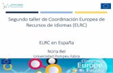 Segundo taller de Coordinación Europea de Recursos de ...lr-coordination.eu/sites/default/files/Spain/2018/S2.2_ELRC_in_SPAIN-ES.pdf · español alemán francés. Ritmo de recopilación