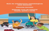 Guía de orientaciones metodológicas para docentes Ciencias ... · Guía de orientaciones metodológicas para docentes Ciencias Sociales Segundo ciclo de primaria cuarto, quinto