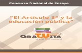 “El Artículo 3º y la educación pública” - snte.org.mx · 7 agradecimientoS Los trabajadores de la educación adscritos a los planteles de educación básica, media superior