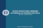 NUEVA ESTRUCTURA TARIFARIA AUTORIDAD DE ENERGÍA … New Rate... · Trasfondo Legal Toda tarifa nueva y revisión tarifaria de la Autoridad de Energía Eléctrica de Puerto Rico (Autoridad)