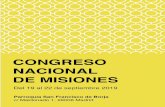 OMP programa final · CONGRESO NACIONAL DE MISIONES Del 19 al 22 de septiembre 2019 Parroquia San Francisco de Borja c/ Maldonado 1, 28006 Madrid