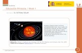 Lectura: EL SISTEMA SOLAR - estaticos.educalab.esestaticos.educalab.es/cniie/leer.es/web_mates/pdfs/07_sistema_solar_e... · romanos). Los coatro planetas interiores, más pegueños,