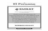 ³n_de... · El Peruano 556184 Martes 30 de junio de 2015 RESOLUCIÓN DE SUPERINTENDENCIA Nº 169-2015/SUNAT MODIFICAN LAS RESOLUCIONES DE SUPERINTENDENCIA N.OS 286-2009/SUNAT Y 066-2013/SUNAT
