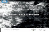 ECUADOR - inclusion.gob.ec · Ecuador ha avanzado mucho hacia la reducción de la pobreza y la desigualdad en los últimos 10 años. Un reporte reciente del INEC muestra que entre