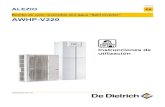 AWHP-V220 - De Dietrich calefacción 4El sistema DC inverter permite a la bomba de calor modular su potencia para adaptarse a las necesidades de la habitación. 4El cuadro de mando