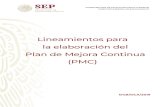 Lineamientos para la elaboración del Plan de Mejora ... · 1 Lineamientos para la elaboración del Plan de Mejora Continua (PMC) DGB/DCA/2019 SUBSECRETARÍA DE EDUCACIÓN MEDIA SUPERIOR