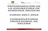 Programación y metodología Lenguaje Musical - villena.es³n-y-metodología... · d) Adquirir un dominio de los elementos musicales y de la técnica vocal e instrumental que permitan