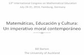 Matemáticas, Educación y Cultura: Un imperativo moral ... 13/ fileMatemáticas, Educación y Cultura: Un imperativo moral contemporáneo ———xx——— Bill Barton The University