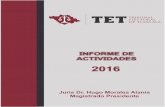 Síntesis del Informe Anual de Actividades - tetlax.org.mx · Síntesis del Informe Anual de Actividades . del Tribunal Electoral de Tlaxcala . 2016 . Presentación . Con motivo de