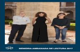 MEMÒRIA AMBAIXADA DE LECTURA 2017 - llibresvalencians.com · 1.- Promoure el valor, la importància i la naturalesa transformadora de la lectura. 2.- Influir en els hàbits de lectura