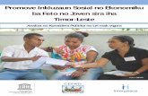 Promove Inkluzaun Sosial no Ekonomiku ba Feto no Joven ... · konsiderasaun ba numeru populasaun joven sira mak aumenta makás iha Timor-Leste, relatoriu peskiza ida né fokus iha