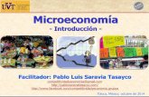 M. en Eco. Pablo Luis Saravia Tasayco / Toluca, México ... · Asignatura: Microeconomía M. en Eco. Pablo Luis Saravia Tasayco / Toluca, México; Octubre de 2014 e-mail: competitividadyeconomia@gmail.com
