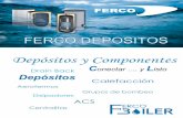 FERCO DEPOSITOS · Disipadores Centralitas Aerotermos Depósitos ACS Calefacción FERCO DEPOSITOS ERCO. Capítulo 8 Depósitos y Componentes Pag. 156 Pag. 158 Pag. 159 Pag. 161 Pag.
