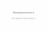 Bioseparaciones y personal...Bioseparaciones II Prof. Rogelio Valadez Blanco . 2 Extracción Sustrato en disolvente orgánico Biomedio Fase orgánica Fase acuosa Emulsión de las dos