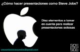 ¿Cómo hacer presentaciones como Steve Jobs? - guao.org docente/Cómo hacer... · presentaciones exitosas ¿Cómo hacer presentaciones como Steve Jobs? presentacionesywebs@gmail.com