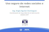 Uso seguro de redes sociales e internet - seguridad.unam.mx · Uso seguro de redes sociales e internet Coordinación de Seguridad de la Información UNAM-CERT Ing. Angie Aguilar Domínguez.