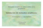 Métodos analíticos adecuados a su propósito - guatelabs.com · Métodos analíticos adecuados a su propósito Validación de métodos analíticos: 1 Conceptos y elementos Prof.