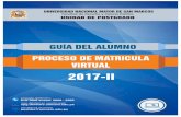 GUÍA DEL ALUMNO PROCESO DE MATRICULA VIRTUALupg.derecho.unmsm.edu.pe/archivos/Guia-Matricula-Virtual-2017-2.pdf · MATRÍCULA EXTEMPORANEA Y RECTIFICACION DE MATRICULA TURNO SEMANAL