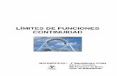 LÍMITES DE FUNCIONES CONTINUIDAD · Matemáticas I LÍMITES y CONTINUIDAD ALFONSO GONZÁLEZ I.E.S. FERNANDO DE MENA. DPTO. DE MATEMÁTICAS Texto bajo licencia Creative Commons: se