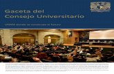 Gaceta del Consejo Universitario · Gaceta del Consejo Universitario UNAM donde se construye el futuro GACETA DEL CONSEJO UNIVERSITARIO, Año 5, No. 3, octubre - diciembre 2017, es