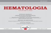 HEMATOLOGIA - sah.org.ar · Acido Fólico 5 mg con progresivo aumento de hemo-globina y hematocrito. Actualmente mantiene cifras normales de hemoglobina. Caso 2. M.A. mujer de 49