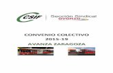 El convenio colectivo de la Empresa TRANSPORTES URBANOS DE ...csifavanza.com/wp-content/uploads/2018/05/convenio_avanza_Zaragoza... · expresados en el artículo siguiente, el convenio