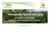 PROGRAMA SOCIO BOSQUE - cbd.int · bosque al año • Previamente a Socio Bosque → falta de incentivos económicos para la conservación de bosques. Socio Bosque en la Gobernanza
